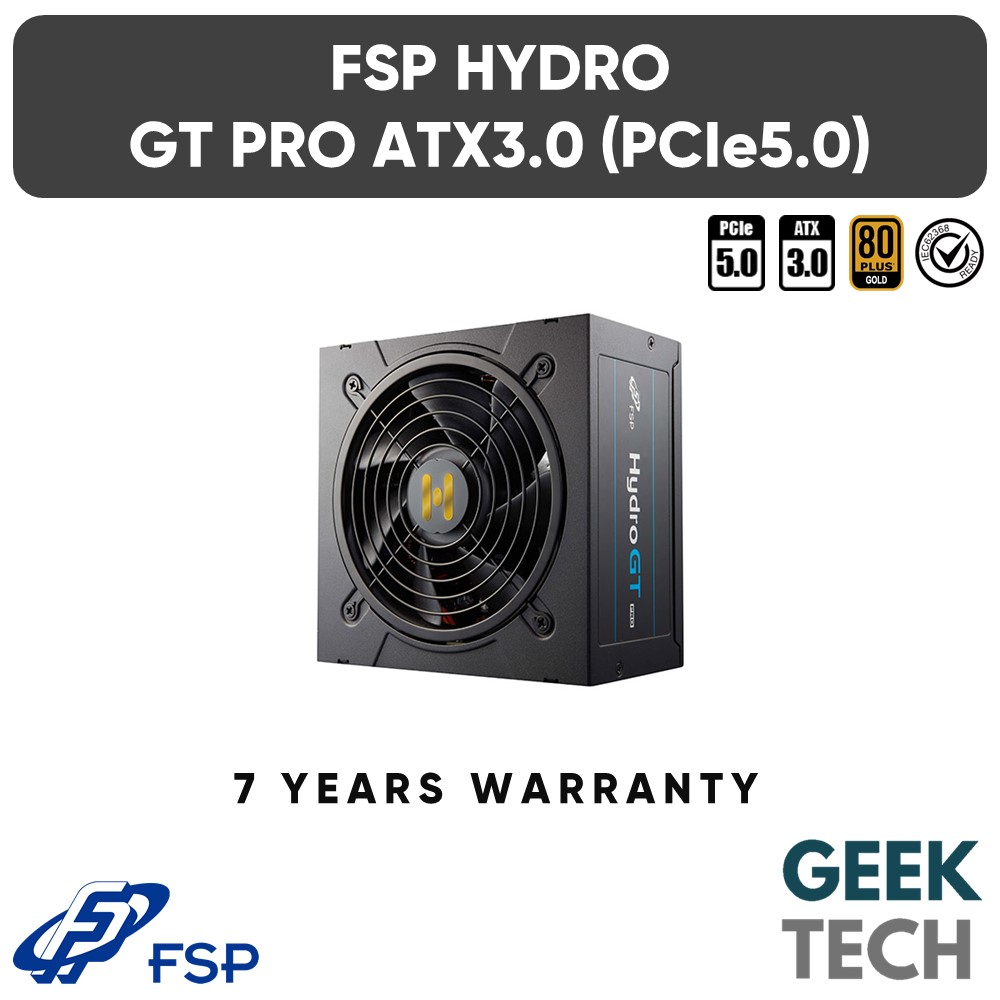 FSP Hydro GT Pro ATX3.0 (PCIe5.0) 80 Plus Gold Semi Modular Power Supply PSU 850W/1000W