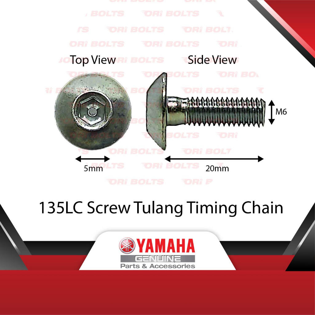 90149-06829 Yamaha 135LC (0413) V1 V2 V3 V4 V5 V6 V7 สกรู Ikat Tulang Timing Chain Guide