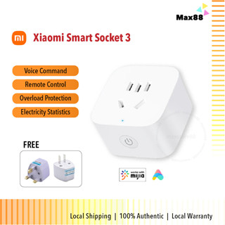 Xiaomi Mi Smart Socket 3 Time Switch Remote Mobile WiFi ปลั๊กอะแดปเตอร์ติดผนัง แบบไร้สาย ZNCZ301KK