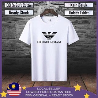 เสื้อยืด ผ้าฝ้าย 100% พิมพ์ลาย Giorgio Armani Baju Viral Lelaki สําหรับผู้ชาย