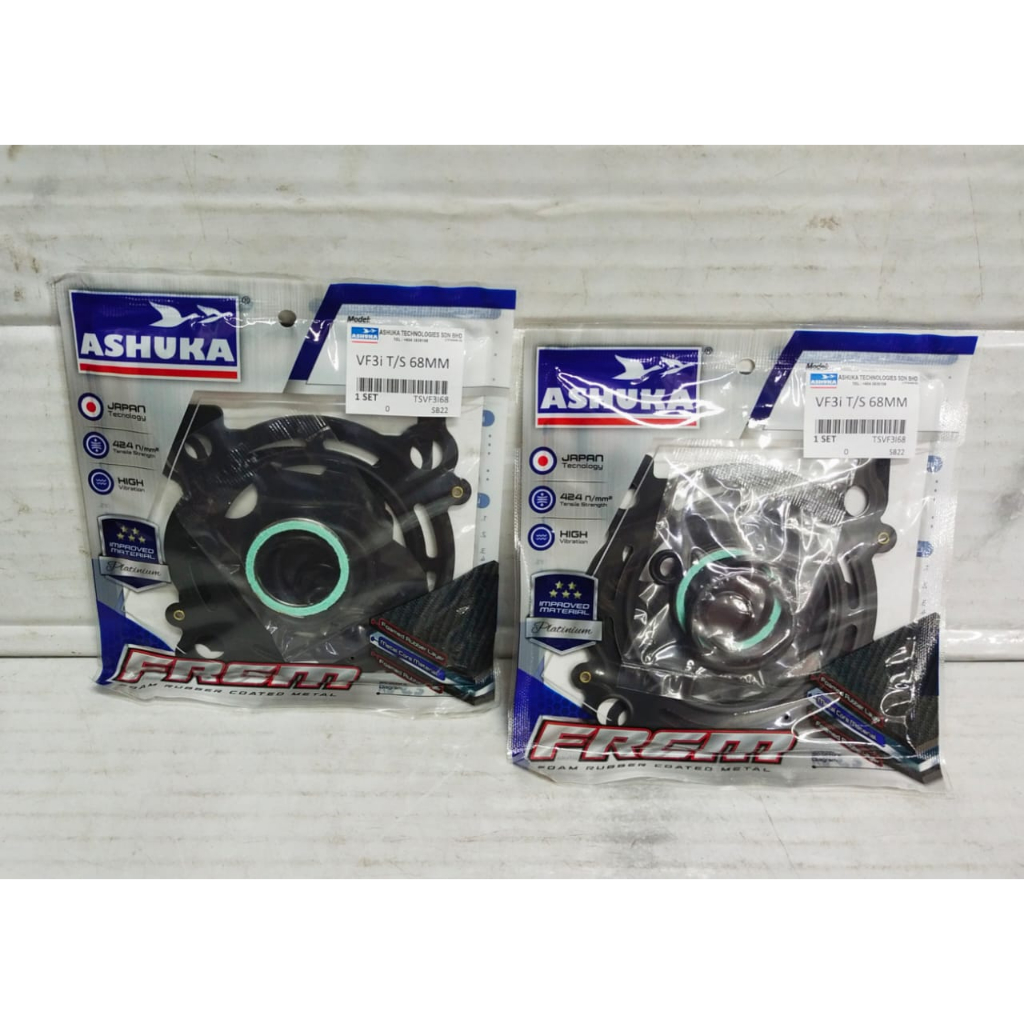 SYM VF3I VF3 185 ASHUKA ENGINE GASKET TOP SET ( STD / 68MM )