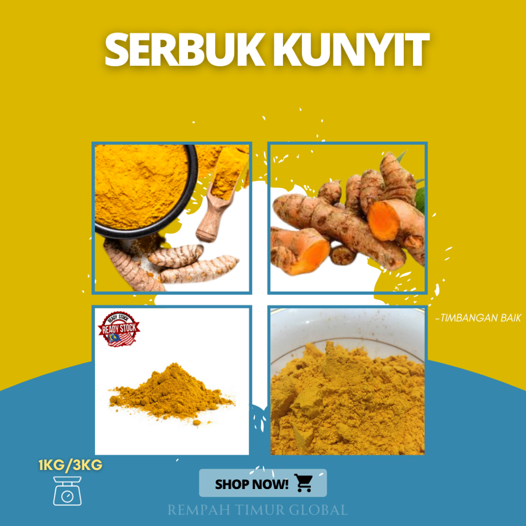 TRADITIONAL TURMERIC POWDER/KELANTAN TURMERIC POWDER/TURMERIC POWDER 3KG