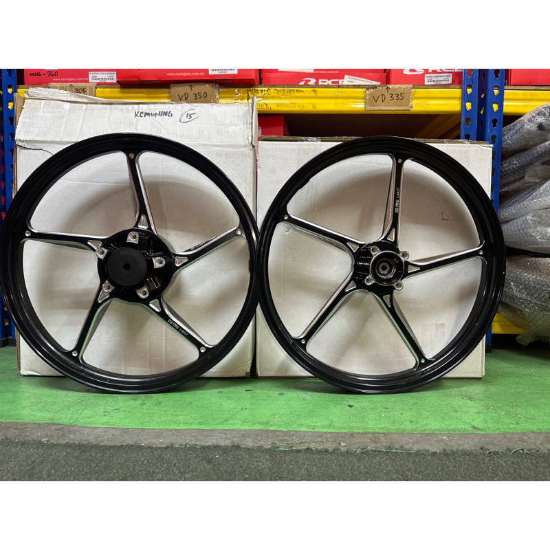 SPORTRIM Y15 Y15ZR ENKEI SP 511 FG511 1.40/1.60-17 1.60/1.60-17 MATT BLACK / RED ALA HYLOS