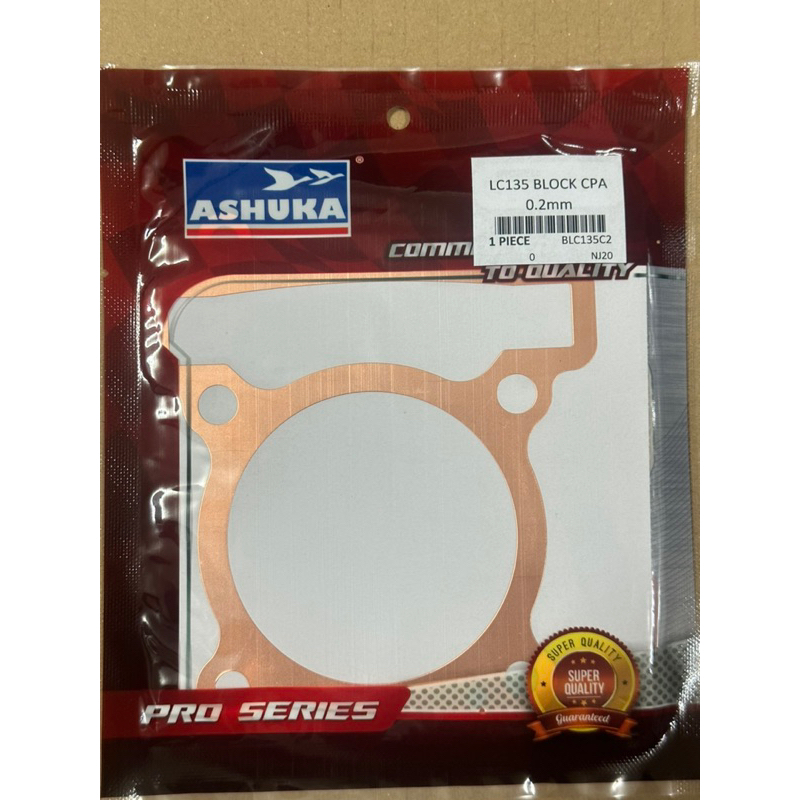 Yamaha LC135 / Y15ZR ปะเก็นบล็อกทองแดง Ashuka 0.1/0.2/0.3/0.4/0.5/1MM