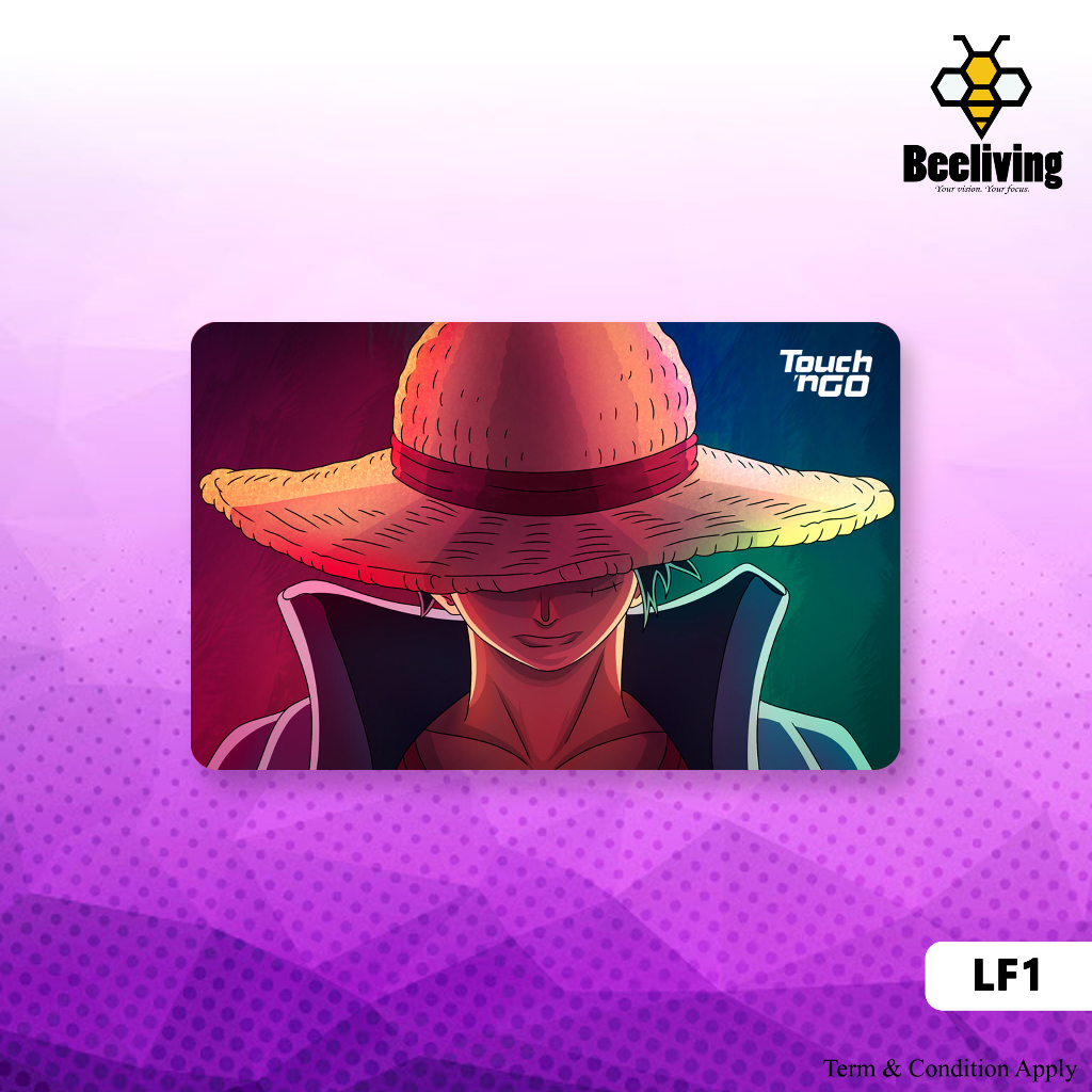 ONE PIECE ( LUFFY ) - ฝาครอบสติ๊กเกอร์การ์ด Touch n Go (กันน้ํา คุณภาพสูง) ,TNG CARD