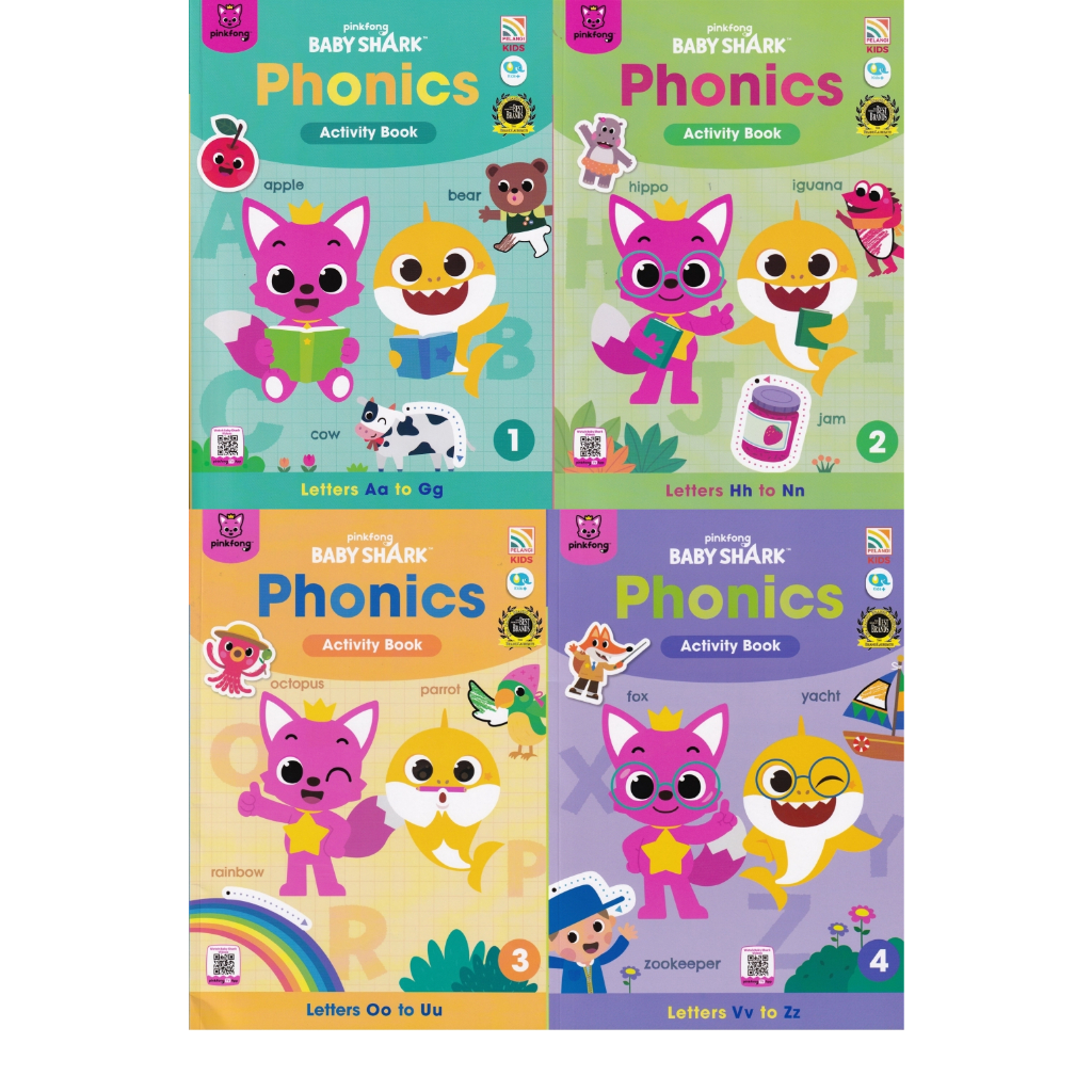 Preschool หนังสือเกม สติกเกอร์ฉลาม สีรุ้ง พร้อมสติกเกอร์ (ภาษาอังกฤษ) สําหรับเด็กอนุบาล