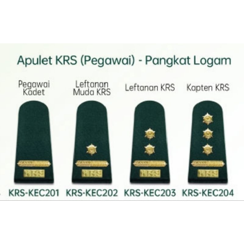 Apulet KRS Rank (Pegawai) - Metal Rank