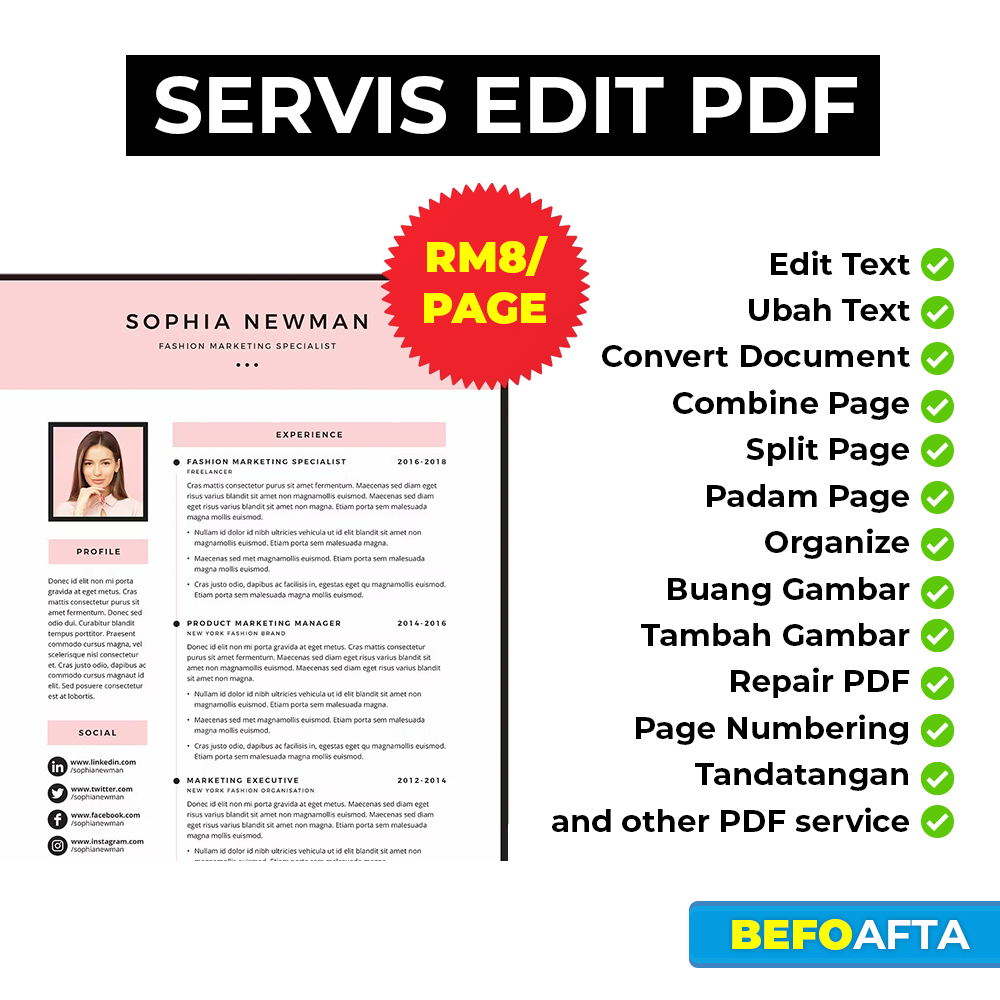 Servis Edit PDF - บริการแก้ไข PDF | แก้ไข รวม แก้ไข