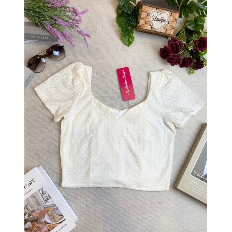 MFD Brand 44-21655 เสื้อแฟชั่นคอ Love Shape คุณภาพระดับพรีเมียม (NW77)