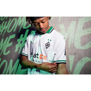 ใหม่ เสื้อกีฬาแขนสั้น ลายทีม Monchengladbach Borussia 23 24 ชุดเหย้า