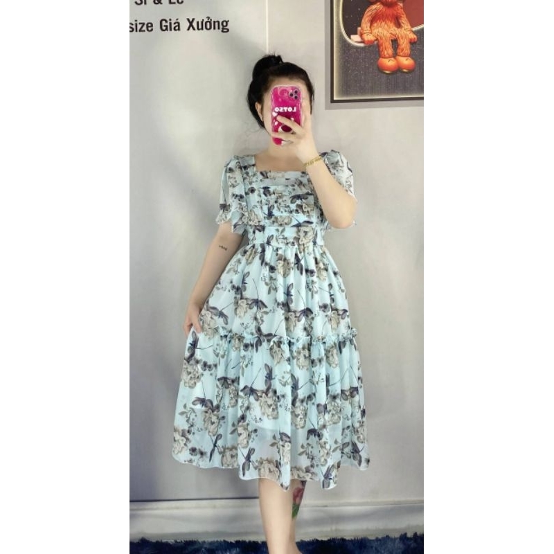 DRESS VIETNAM KOREAN DRESS DRESS DINNER DRESS FLORAL DRESS VIRAL DRESS BUNGA