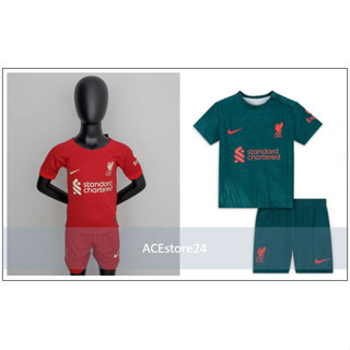 ยาว!! เสื้อกีฬาแขนสั้น ลายทีม Liverpool 3rd Kit 21 22 23 Jersi Budak สําหรับเด็ก