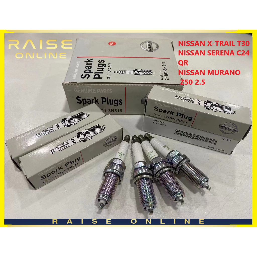 NISSAN SPARK PLUG 22401-8H515 สําหรับ Nissan X-TRAIL T30 / Serena C24 QR/ Murano Z50 2.5