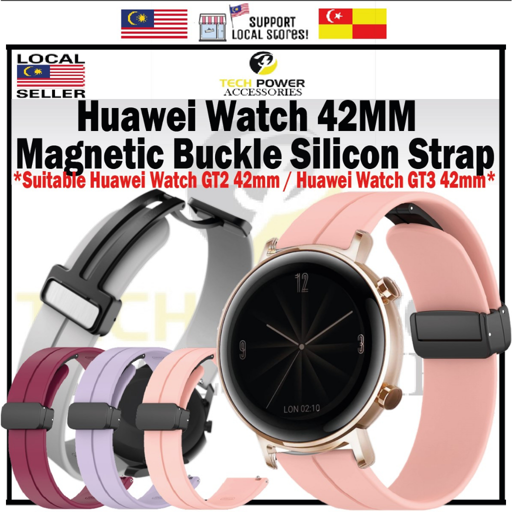 Huawei Watch GT3 42mm / Huawei Watch GT2 42mm Magnetic Buckle Silicon Strap,Tali Jam Magnetik 20MM R
