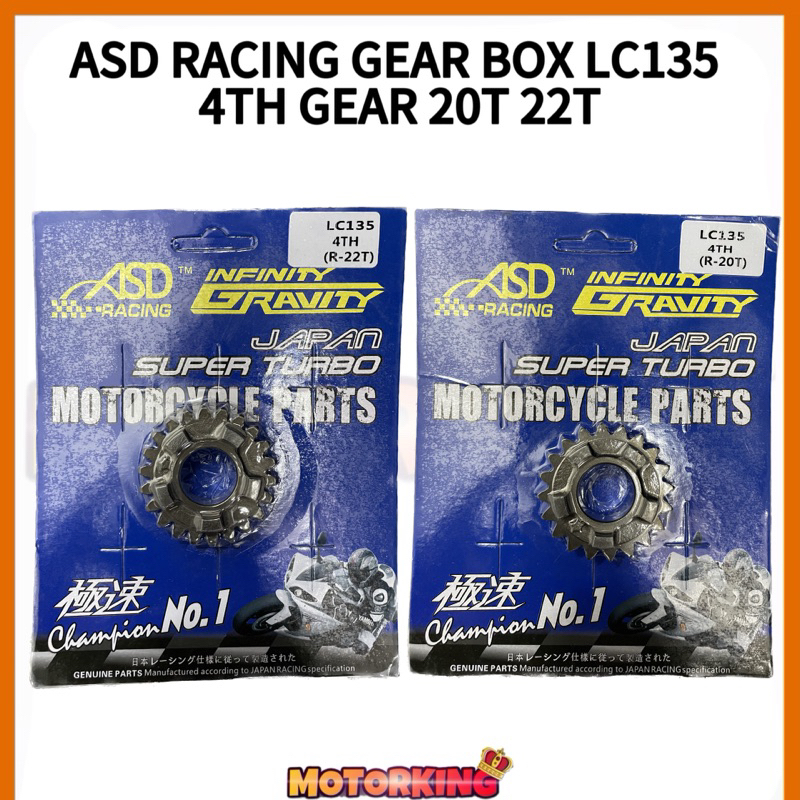 ASD RACING GEAR BOX YAMAHA LC135 4TH GEAR 20T 21T 22T