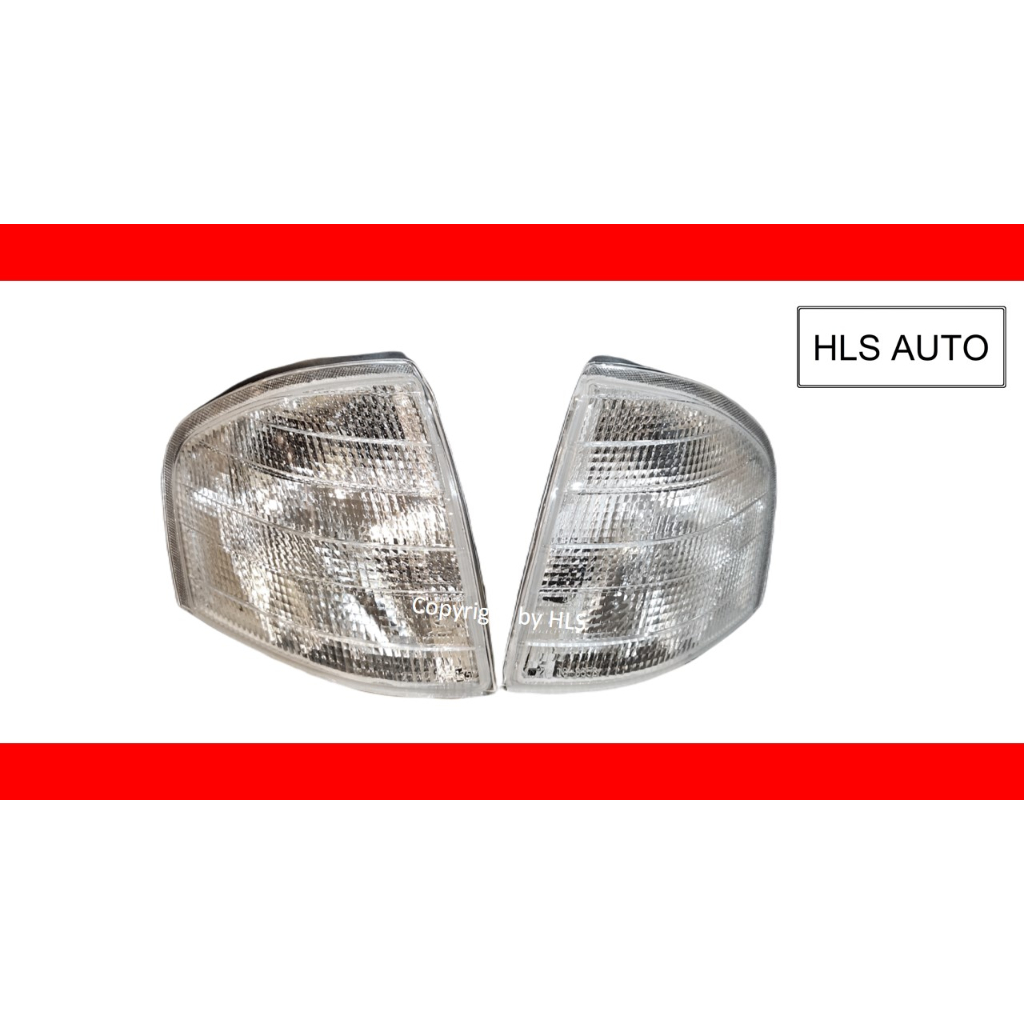 Mercedes Benz W210 W170 Clk208 W202 โคมไฟมุม/โคมไฟกันชนพร้อมซ็อกเก็ต (ใส)