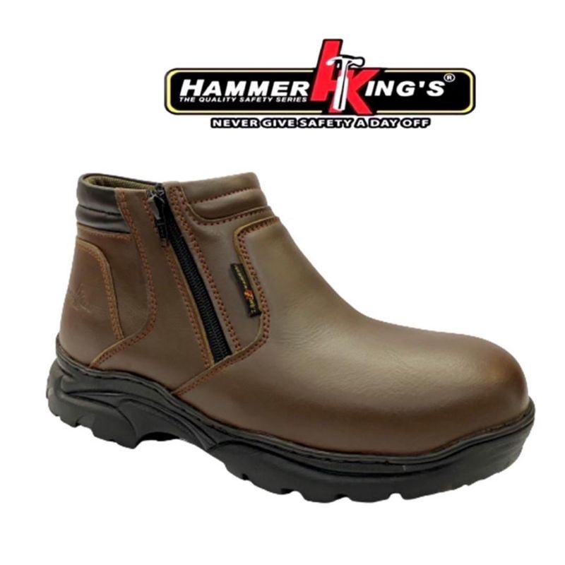 🔥 Hammer king,s HK- 13013 รองเท้านิรภัยหนังผู้ชาย