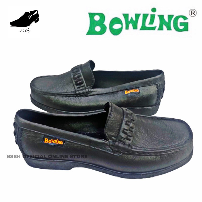 BOWLING All Black Quality Rubber Women Slip-On Shoes / Kasut Getah Hitam Sarung Perempuan B780 780