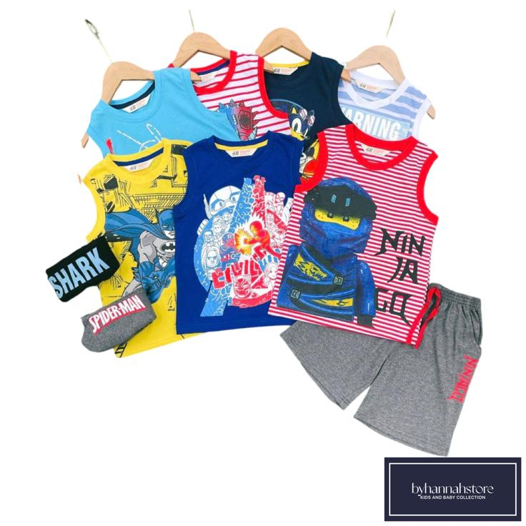 [2-8Y] Part 1 HM SLEEVELESS SINGLET PLAYSET BOY