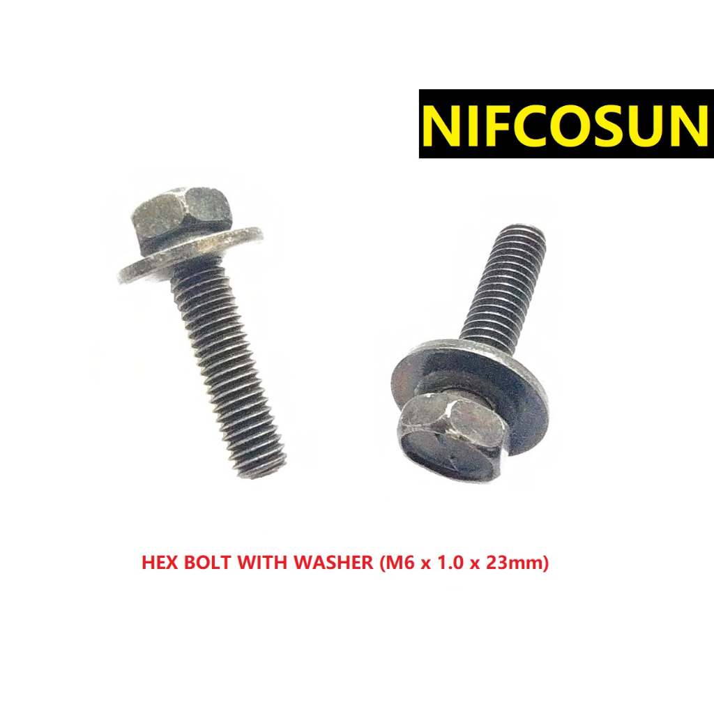 BOLT HEX WITH WASHER (M6 x 1.0 x 23mm)