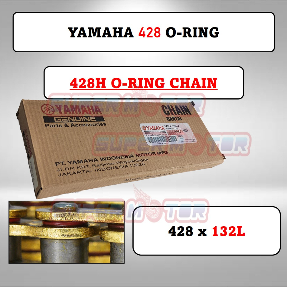 YAMAHA CHAIN 428H ORING GOLD 428 O แหวนโซ่ RANTAI ORING 428 RANTAI YAMAHA O แหวน RANTAI