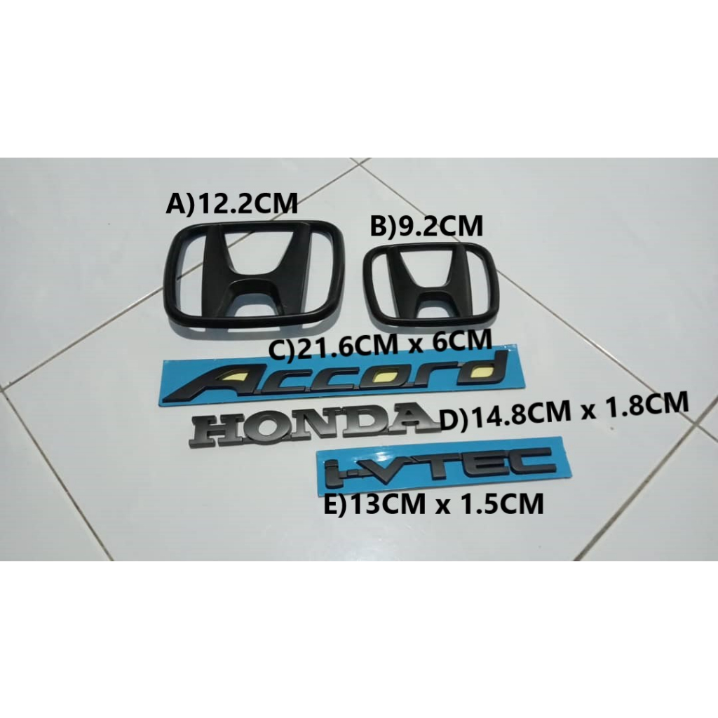 โลโก้ EMBLEM สําหรับ HONDA ACCORD MATBLACK LOGO
