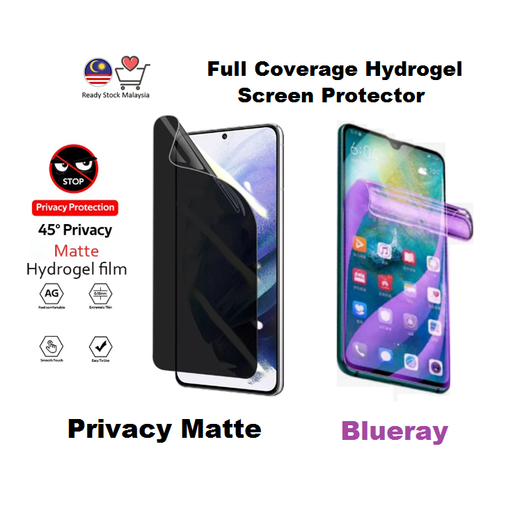 VIvo Privacy Matte/Blueray Hydrogel Screen Protector X20 X21 V29 Y78 V3 Max Y31 Y51 Y22 Y27 Y28 X3S 