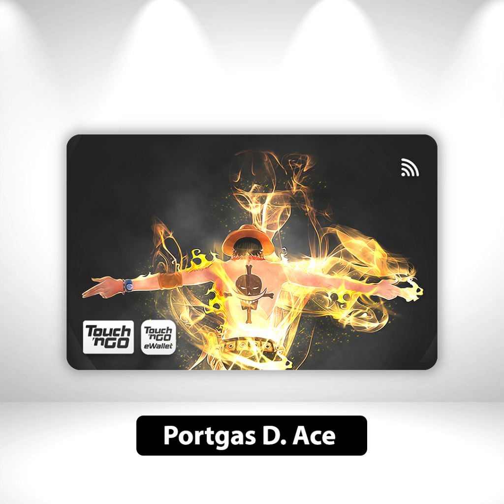 [One Piece] Portgas D. Ace - สติ๊กเกอร์ TNG NFC CHIP Card Skincard โดย Sticko Touch n Go
