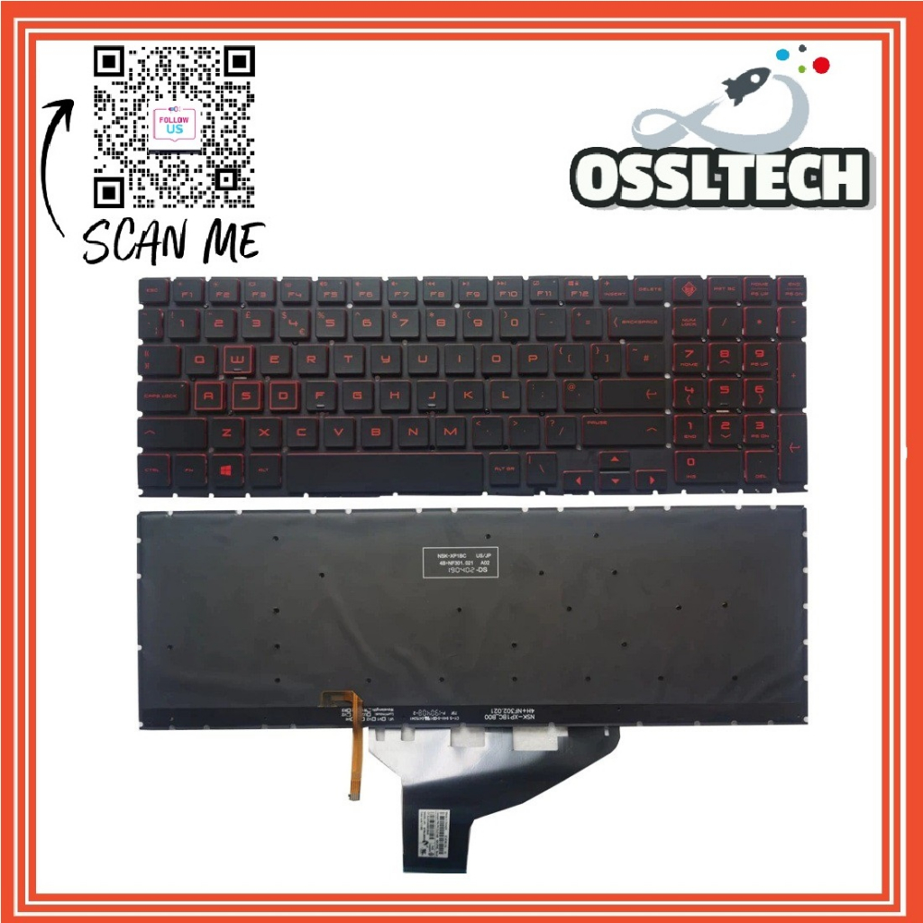 สําหรับ OMEN 15-DC 15T-DC 15-DH 910300194350 TPN-Q211 TPN-C144 TPN-C143 คีย์บอร์ดทดแทนแล็ปท็อป