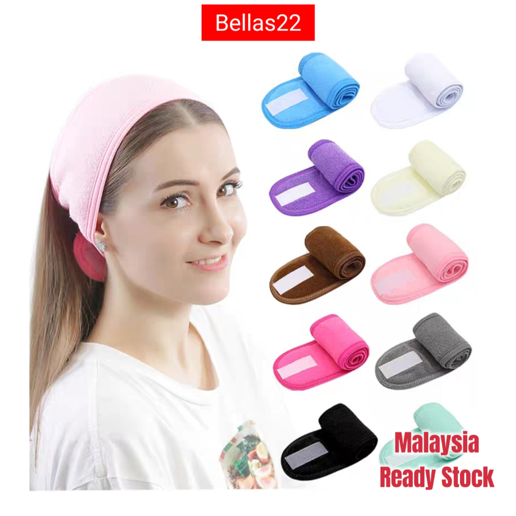ที่คาดผมหน้าที่คาดผมห่อแต่งหน้าผ้าเช็ดตัว Salon Hairband ที่คาดผมโยคะกีฬา Bellas22