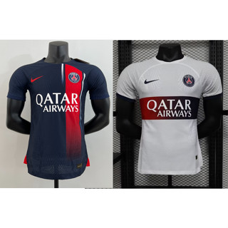 ใหม่ เสื้อกีฬาแขนสั้น ลายทีม PSG Away Fan &amp; Player Issue 23/24 ชุดเยือน * ขายในพื้นที่, *