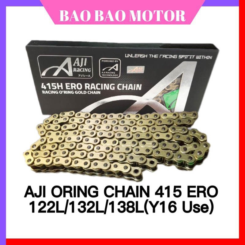 AJI RACING ORING GOLD CHAIN 415H 122L 132L 140L ARM PANJAANG 2 INCHESY15 Y16 LC135 4S 5S SSS RKM