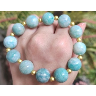 Amazonite (13 มม. +) สร้อยข้อมือ Ф |||