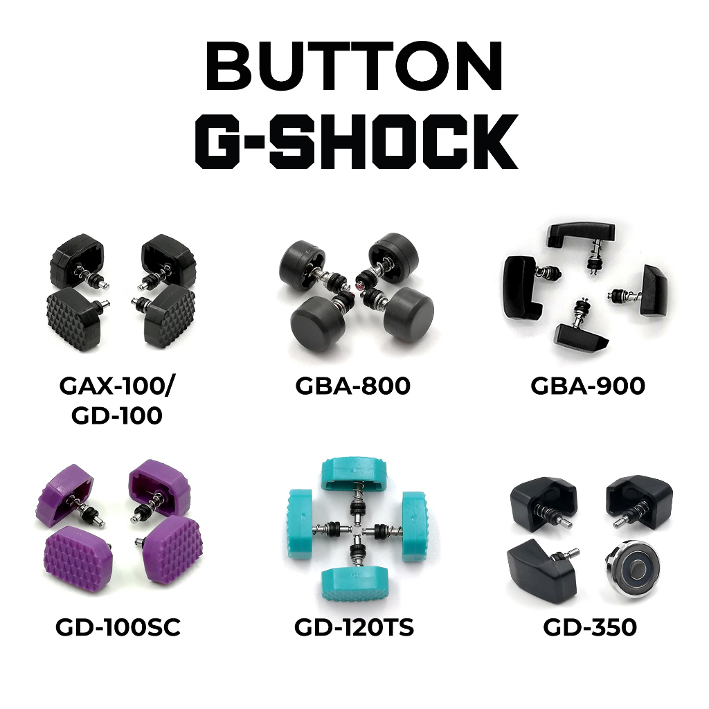 อะไหล่ปุ่มกดคาสิโอ G-SHOCK GAX-100 GBA-800 GBA-900 GD-100 GD-120 GD-350 GLS-8900 GLX-6900 GW-9400