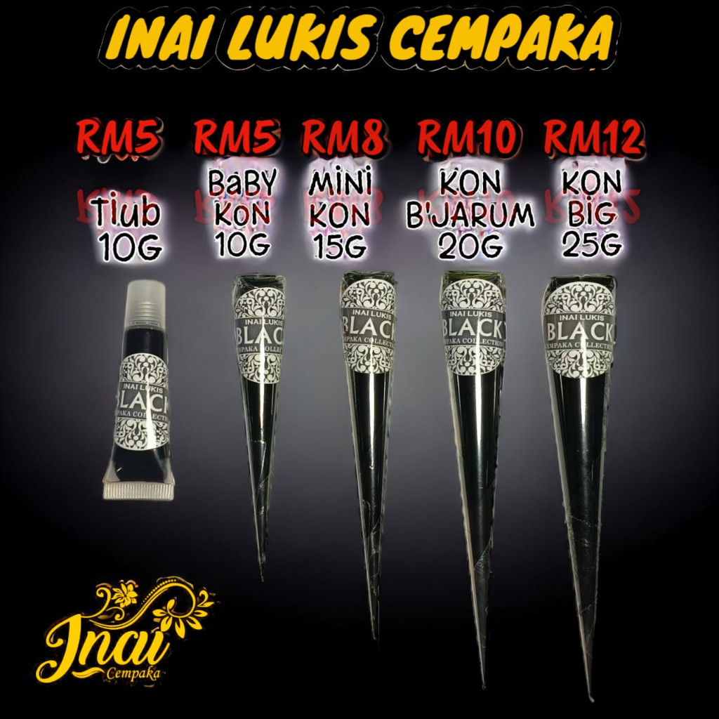 CEMPAKA KOD BLACK HQ PAINTING HENNA