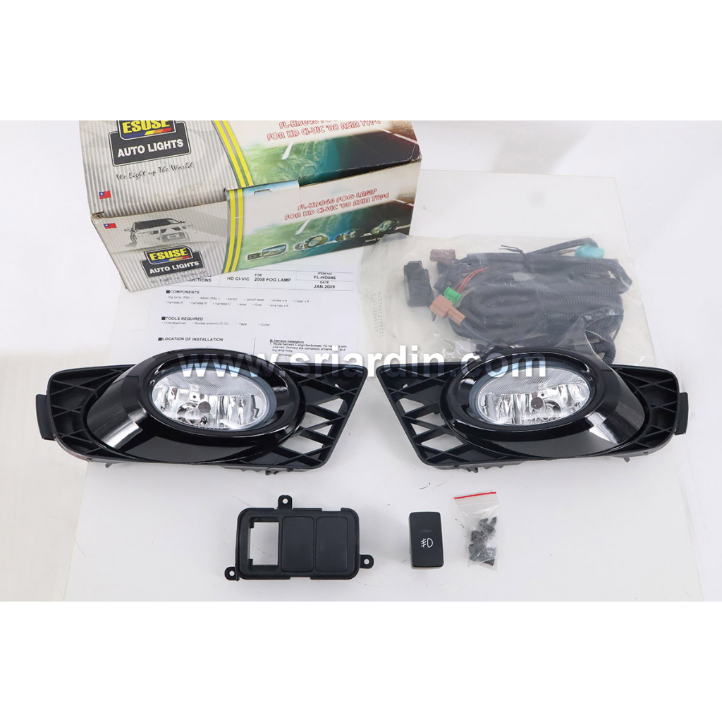 Honda Civic FD 08-12 Fog Lamp Complete Set