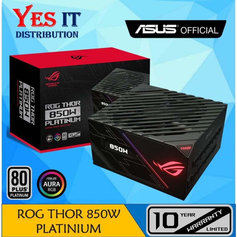 พาวเวอร์ซัพพลายสําหรับเล่นเกม ASUS ROG Thor 850W Platinum / 1000G Platinum II