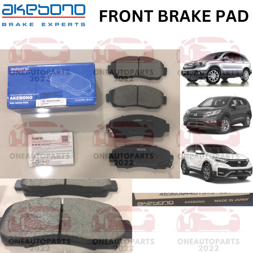 AKEBONO ผ้าเบรคหน้า HONDA CRV RE2 2.0 RM1 RM2 RM4 RW1 1.5 VTEC TURBO SWA TLO TLLA