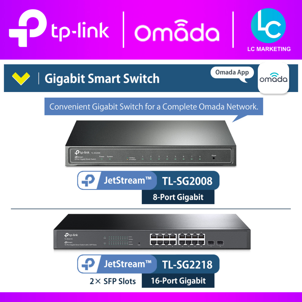 TP-Link Jetstream TL-SG2008 / TL-SG2218 Gigabit Smart Switch