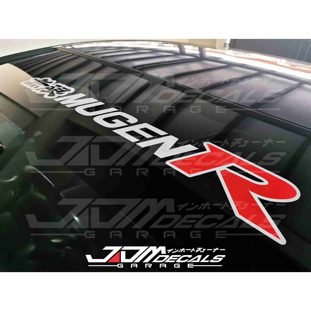 สติ๊กเกอร์ไวนิลกระจกรถยนต์ Honda Mugen R