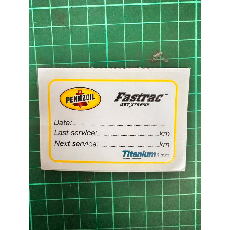 สติ๊กเกอร์ PENZOIL MILEAGE SERVICE REMINDER