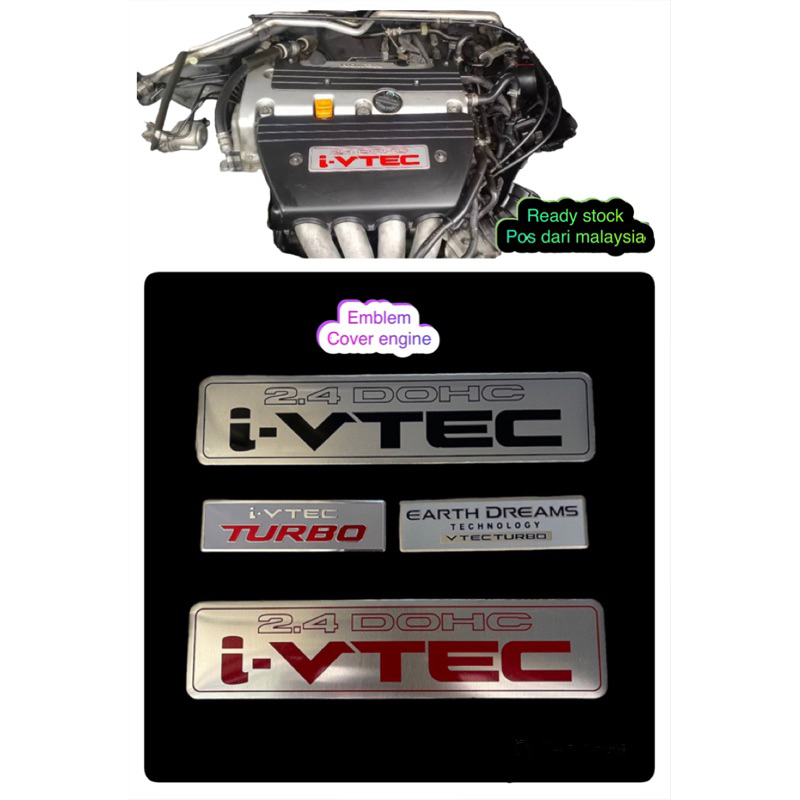 ตราสัญลักษณ์ i vtec turbo/i vtec fd/eart dreams/i vtec 2.4