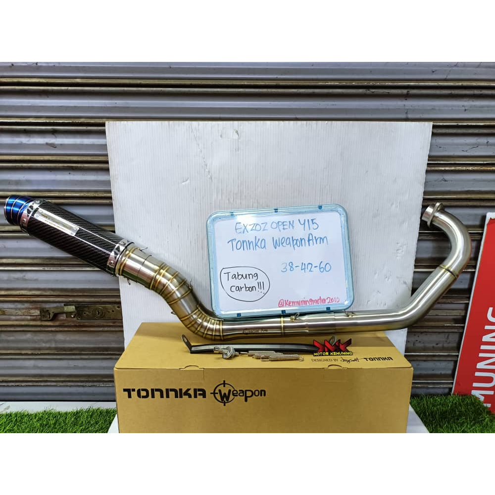 EXHAUST เปิดคาร์บอนสั้น MUFFLER TONNKA WEAPON ARM 135LC Y15 LC135 Y15ZR EKZOS เปิด EKZOS PIPE