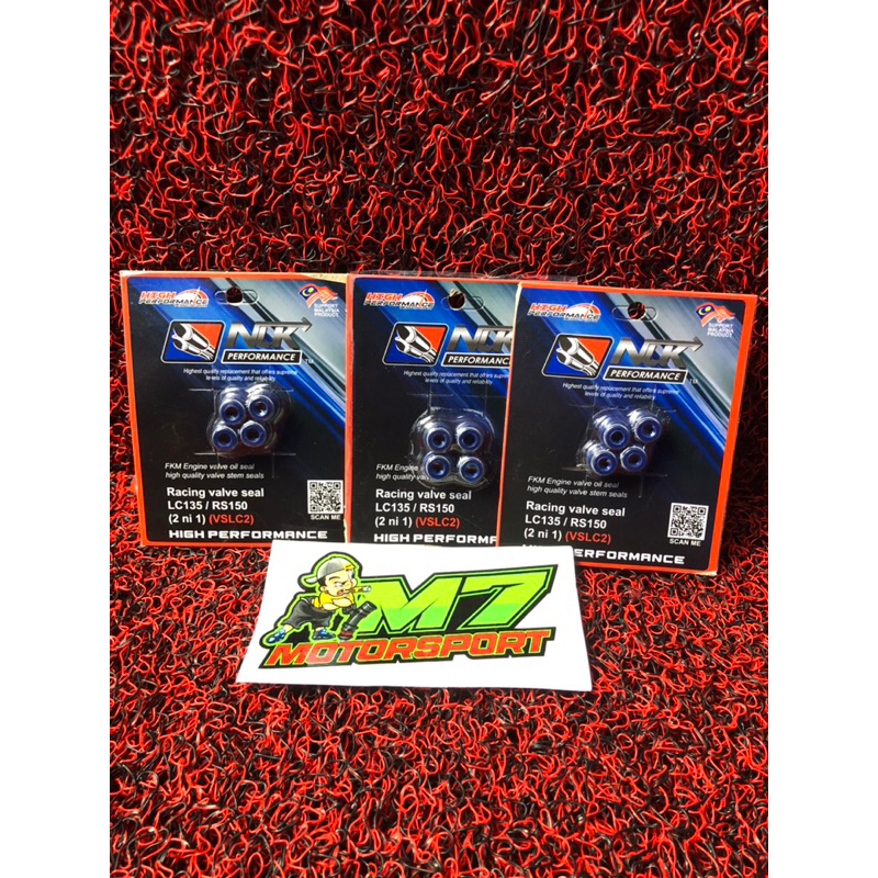 NLK PERFORMANCE RACING ซีลวาล์ว V2 FKM MATERIAL ชุด 4BIJI DOUBLE SPRING LC135 Y15 FZ150 RS150 RSX