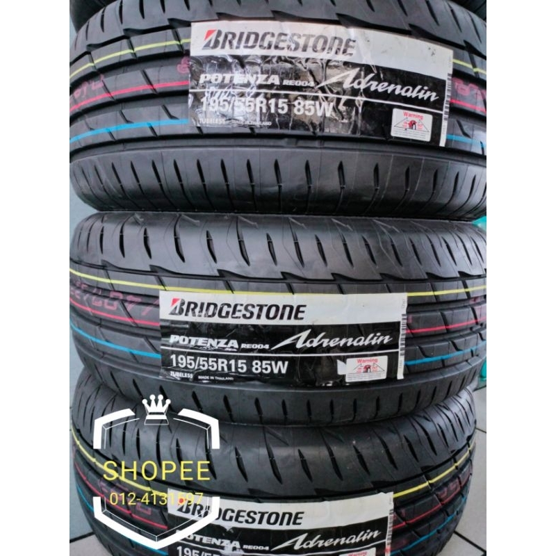 新轮 ยางใหม่ TAYRS 195/55/15 BRIDGESTONE POTENZA RE004 195/55R15 2025Y