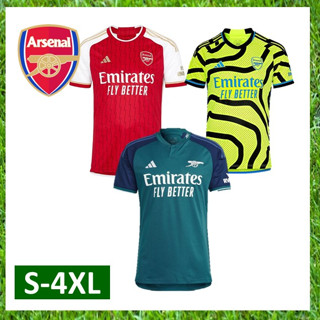 เสื้อกีฬาแขนสั้น ลายทีม Arsenalll Home Away 3rd 23 24 ชุดเยือน สีขาวล้วน สําหรับผู้ชาย (S-4XL)