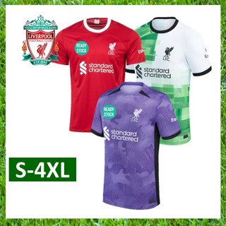 เสื้อกีฬาแขนสั้น ลายทีมชาติฟุตบอล Liverpool 23 24 EPL ชุดเหย้า สําหรับผู้ชาย ไซซ์ S - 4XL