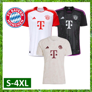 เสื้อกีฬาแขนสั้น ลายทีม Bayern Munich ทีมเหย้า 23/24 ชุดที่ 3 สําหรับผู้ชาย (S-4XL)