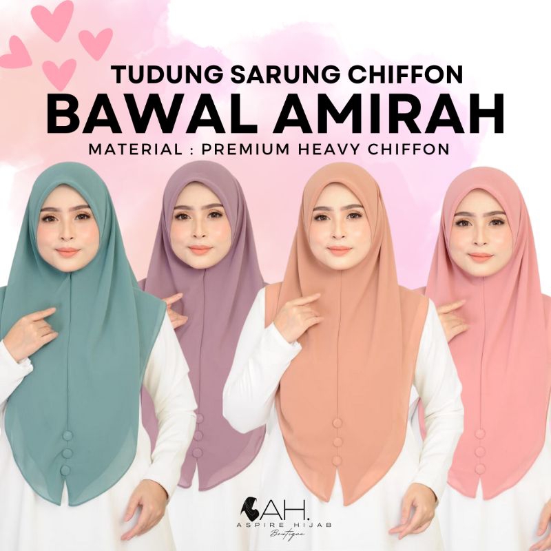 Taya Bead ผ้าพันคอผ้าซิ่น Amirah | ผ้าชีฟอง | สนาม48 | กระดุม 3 เม็ด | 2 ชั้น |