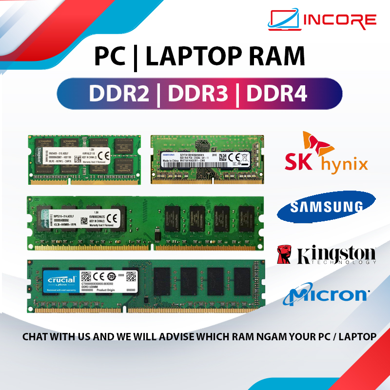 หน่วยความจําแล็ปท็อป โน้ตบุ๊ก 2GB 4GB 8GB DDR2 DDR3 DDR4 PC 667 800 1066 1333 1600 2133 2400 2666 Mhz